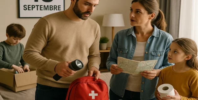 Une famille prépare sa maison et ses déplacements face à un blocage national